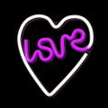 Neon LED Light LOVE HEART purple white NNE02 Neolia