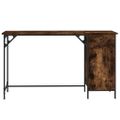 vidaXL Počítačový stôl dymový dub 131x48x75 cm kompozitné drevo