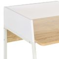 vidaXL Stôl biely a dubový 90x60x88 cm