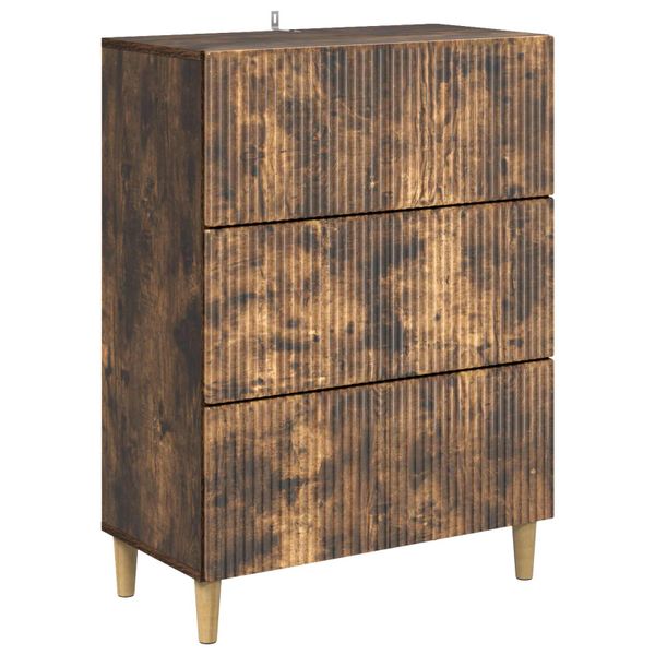 vidaXL Zásuvkový kabinet Dymový dub 66 x 34,5 x 90 cm Kompozitné drevo