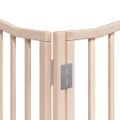 vidaXL Brána pre psa s dverami sklad. 12 panelov 960 cm topoľové drevo