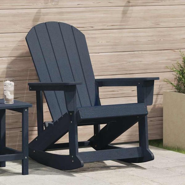 vidaXL Adirondack hojdačka Námornícka modrá 92 x 73,5 x 92 cm HDPE