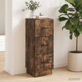 vidaXL Zásuvkový kabinet 33 x 34,5 x 87 cm Kompozitné drevo Dymový dub