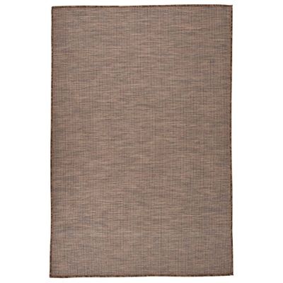 vidaXL Vonkajší koberec s plochým tkaním 120x170 cm hnedý