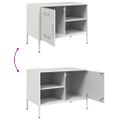 vidaXL TV skrinky 2 ks biele 68x39x50,5 cm oceľ