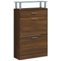 vidaXL Botník hnedý dub 63x24x104 cm spracované drevo