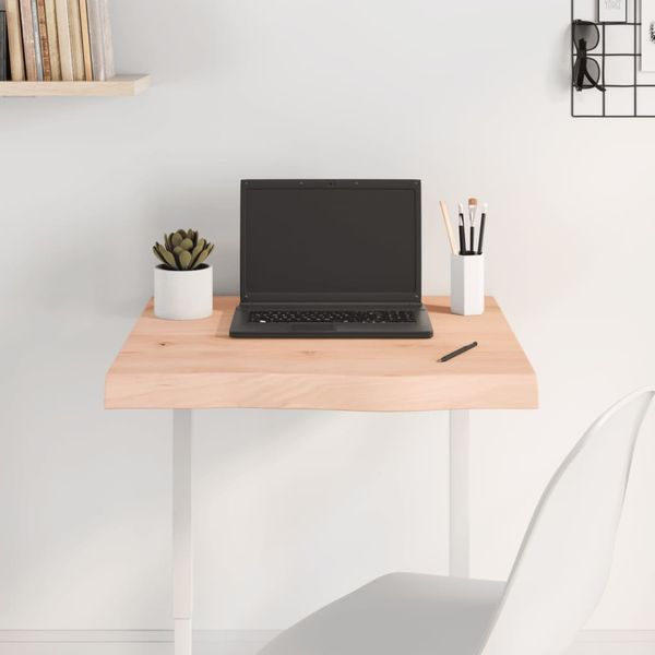 vidaXL Stolová doska 60x60x(2-6) cm neošetrený dubový masív