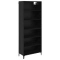 vidaXL Highboard Čierny dub 69,5 x 34 x 180 cm Kompozitné drevo