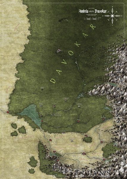 Symbaroum: Ambria and the forest of Davokar (mapa)