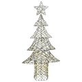 vidaXL Vianočný stromček 240 LED Teplá biela 180 cm Ratan