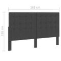 vidaXL Prešívané čelo postele tmavosivé 160x200 cm látkové