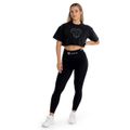 Dámske tričko CropTop Washed Black - STRIX, veľkosť XS, veľkosť oblečenia XS