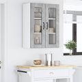 vidaXL Nástenný sklenený kabinet LUCCA Betónovo sivá 60 x 31 x 80 cm