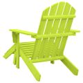 vidaXL Záhradná stolička Adirondack s otomanom jedľový masív zelená
