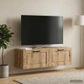 vidaXL Nástenná TV skrinka 98 x 31 x 30 cm Dub artisan