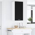 vidaXL Závesná skrinka Čierny dub a biela 40 x 31 x 80 cm