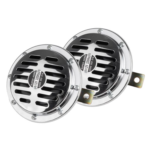 Zvukový signál klaksónu chrom 125 mm 12V AMIO-04074