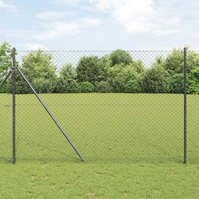 vidaXL Pevný kovaný drôtový plot 10 x 1,6 m PVC potiahnutá oceľ Sivá