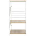 vidaXL Skrinka na mikrovlnku biela+dub 60x39,6x79,5cm kompozitné drevo