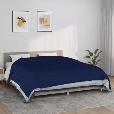 vidaXL Záťažová prikrývka modrá 220x260 cm 11 kg látka