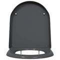 vidaXL WC sedadlo Antracit 49 x 36 x 4 cm Duroplast