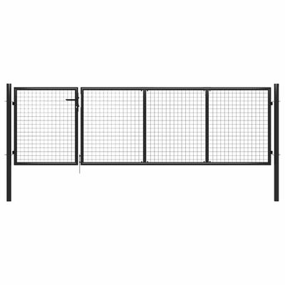 vidaXL Záhradná brána z ocele 350x75 cm antracitová