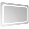 vidaXL Zrkadlo do kúpeľne s LED Priehľadná 80 x 50 cm tvrdené sklo