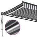 vidaXL Automaticky zaťahovacia markíza LED antracit a biela 350x250 cm