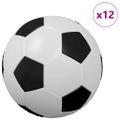 vidaXL Stolné futbaly 12 ks Biela 3,6 x 3,6 cm Polypropylén