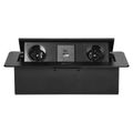 Výklopný blok zapustený ORNO OR-GM-9034/B, 2x 230V, 1x USB-A, 1x USB-C, čierna Výklopný blok zapuštěný ORNO OR-GM-9034/B, 2x 230V, 1x USB-A, 1x USB-C, čierna