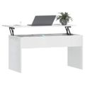 vidaXL Konferenčný stolík lesklý biely 102x50,5x52,5 cm sprac. drevo