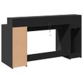 vidaXL Stôl s LED svetlami čierny 160x55x91 cm kompozitné drevo
