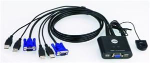 Aten 2-port KVM USB mini, 1m káble, DO