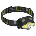 COB LED + LED čelovka P3536, 220 lm, 100 m, 3× AAA