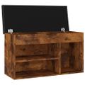vidaXL Lavica na topánky+podložka, tmavý dub 80x30x47 cm