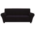 131081 vidaXL Stretch Couch Slipcover Black Polyester Jersey