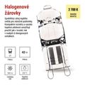 Žiarovka halogénová EMOS ZE0306 / JC 42W G9 teplá biela 300°C