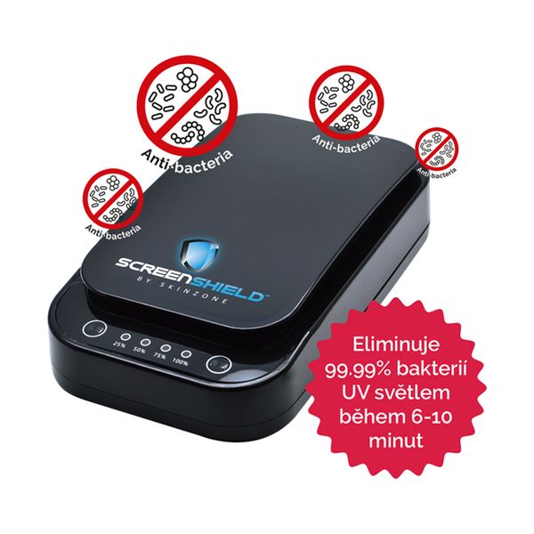 Screenshield™ UV sterilizátor pre mobilné telefóny a drobné predmety (čierna)