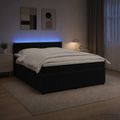 vidaXL Posteľ boxspring s matracom Čierna 140 x 200 cm Zamat