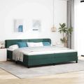 vidaXL Posteľ s pružinovým rámom Tmavozelená 200 x 200 cm Zamat