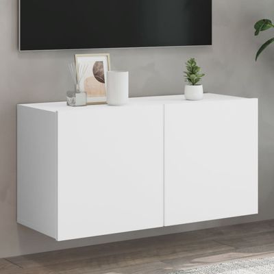 vidaXL TV skrinka nástenná biela 80x30x41 cm