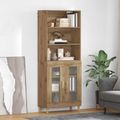 vidaXL Highboard Remeselný dub 69,5 x 32,5 x 180 cm Kompozitné drevo