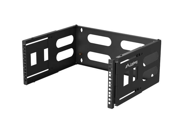 Skladací držiak pro montáž na stenu 19'' 4U 497x400/240 čierny lanberg