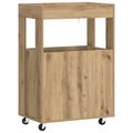 vidaXL Barový vozík Dub artisan 60 x 39.5 x 89 cm Kompozitné drevo