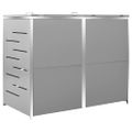 vidaXL Ohrada na 2 odpadkové koše 138x77,5x115 cm nehrdzavejúca oceľ
