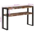 vidaXL Konzolový stolík 120x30x75 cm masívne recyklované drevo