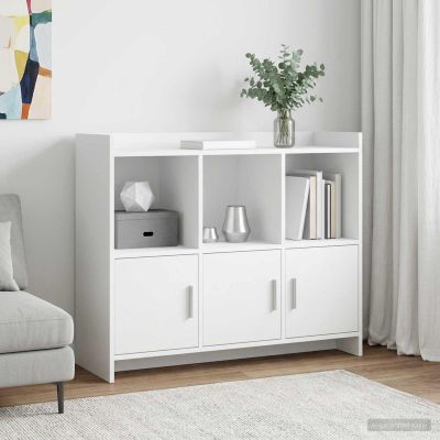 vidaXL Servírovacia skriňa Biela 98,5 x 33 x 80 cm Kompozitné drevo