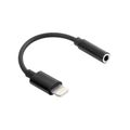 Maxlife adaptér audio MXJL-02 jack 3,5 mm - Lightning čierny