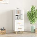 vidaXL Komoda lesklá biela 34,5x34x90 cm spracované drevo