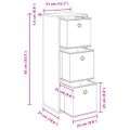 vidaXL Servírovacia skriňa so zásuvkou Biela 30,5 x 27 x 84,5 cm